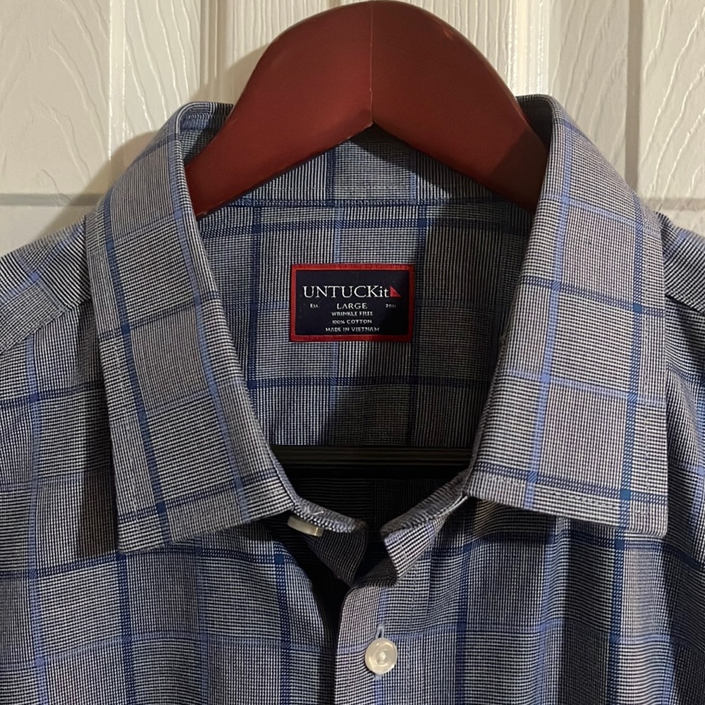 UNTICKit blue buttondown shirt - size large. - Picture 2 of 5